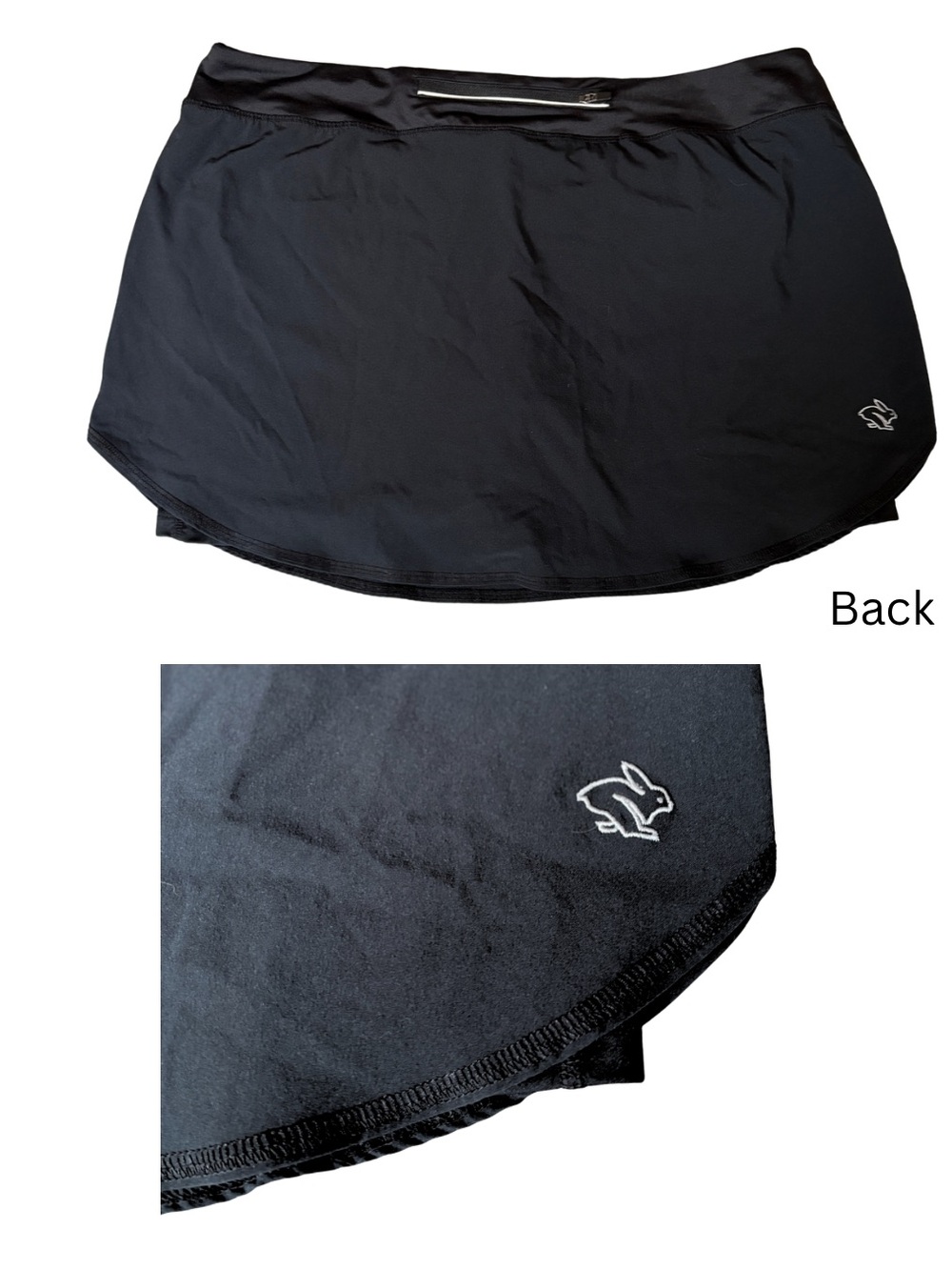 Women's Black Rabbit Athletic Skort with Built-In Shorts xl